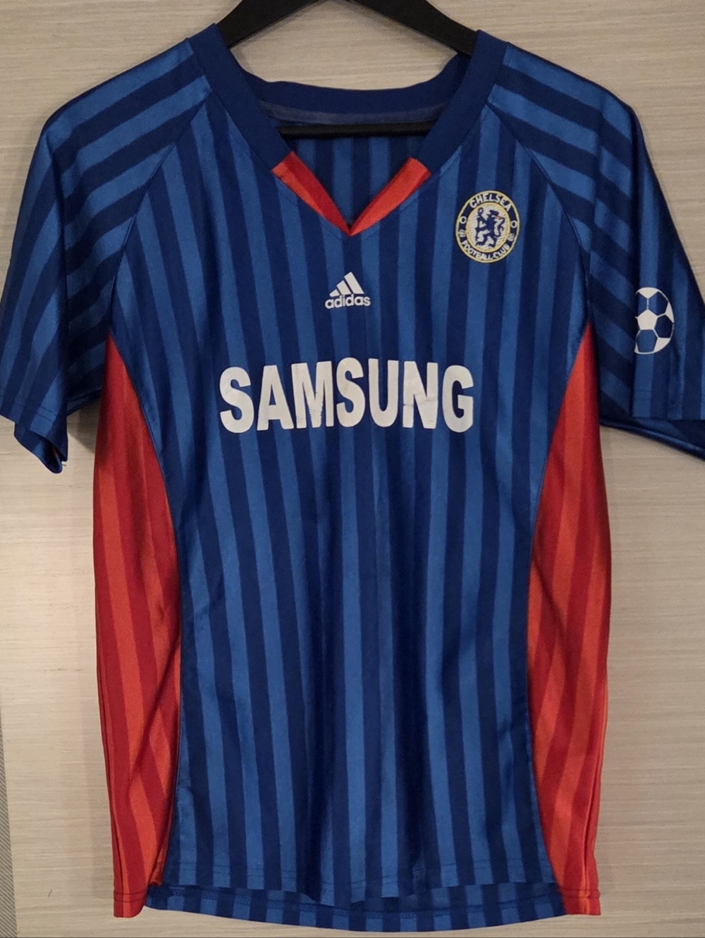 Adidas Mens Chelsea FC Blue & Red Samsung Jersey
